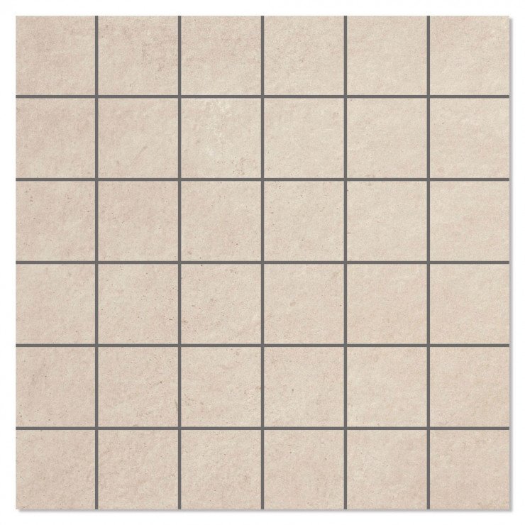 Mosaik Klinker Zeed Beige Mat 30x30 (5x5) cm-0